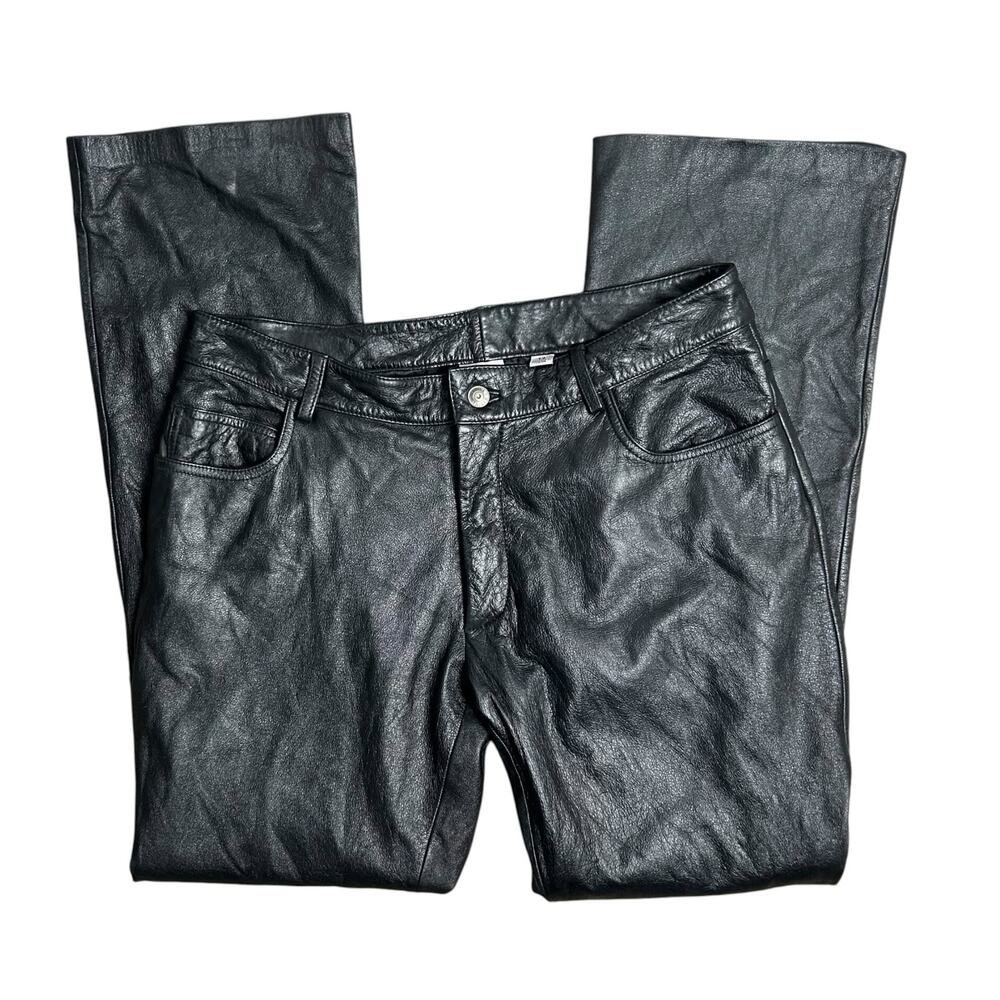 Vintage Wilsons Leather Maxima Black Leather Pants Size 14
